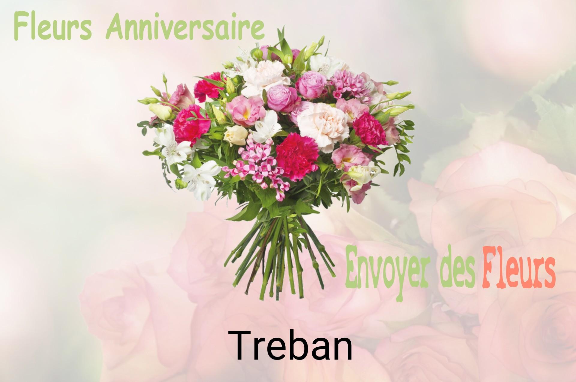 Bouquet de fleurs d’anniversaire livré à Treban